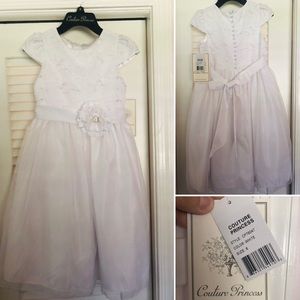 NWT Couture Princess white dress - size 8